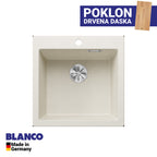 Granitna sudopera Blanco Silgranit PLEON 5 + drvena daska - 515x510x220