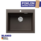 Granitna sudopera Blanco Silgranit PLEON 6 + drvena daska - 615x510x220