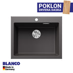 Granitna sudopera Blanco Silgranit PLEON 6 + drvena daska - 615x510x220