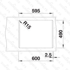 Granitna sudopera Blanco Silgranit PLEON 6 + drvena daska - 615x510x220