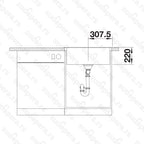 Granitna sudopera Blanco Silgranit PLEON 6 + drvena daska - 615x510x220