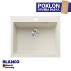 Granitna sudopera Blanco Silgranit PLEON 6 + drvena daska - 615x510x220