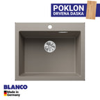 Granitna sudopera Blanco Silgranit PLEON 6 + drvena daska - 615x510x220