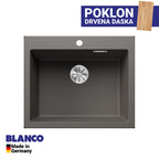 Granitna sudopera Blanco Silgranit PLEON 6 + drvena daska - 615x510x220