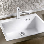 Granitna sudopera Blanco Silgranit PLEON 8 + drvena daska - 700x510x220