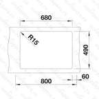 Granitna sudopera Blanco Silgranit PLEON 8 + drvena daska - 700x510x220