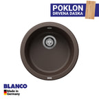 Granitna sudopera Blanco Silgranit RONDO 45 + drvena daska - fi450x165