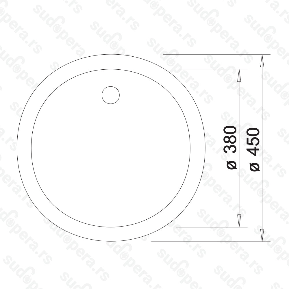 Granitna sudopera Blanco Silgranit RONDO 45 + drvena daska - fi450x165
