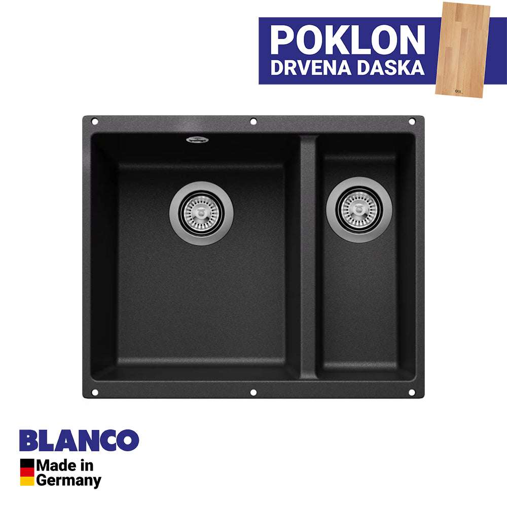 Granitna sudopera Blanco Silgranit ROTAN 340/160-U + drvena daska - 525x400x190