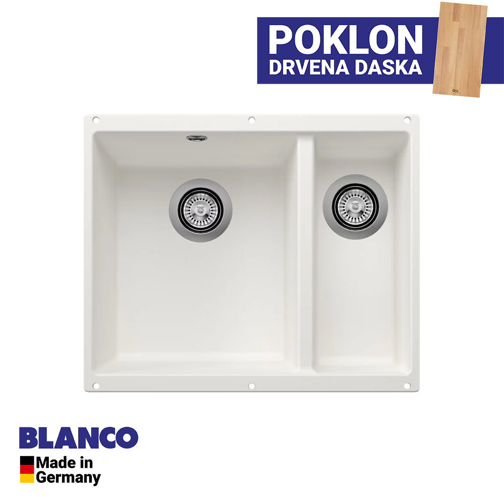 Granitna sudopera Blanco Silgranit ROTAN 340/160-U + drvena daska - 525x400x190