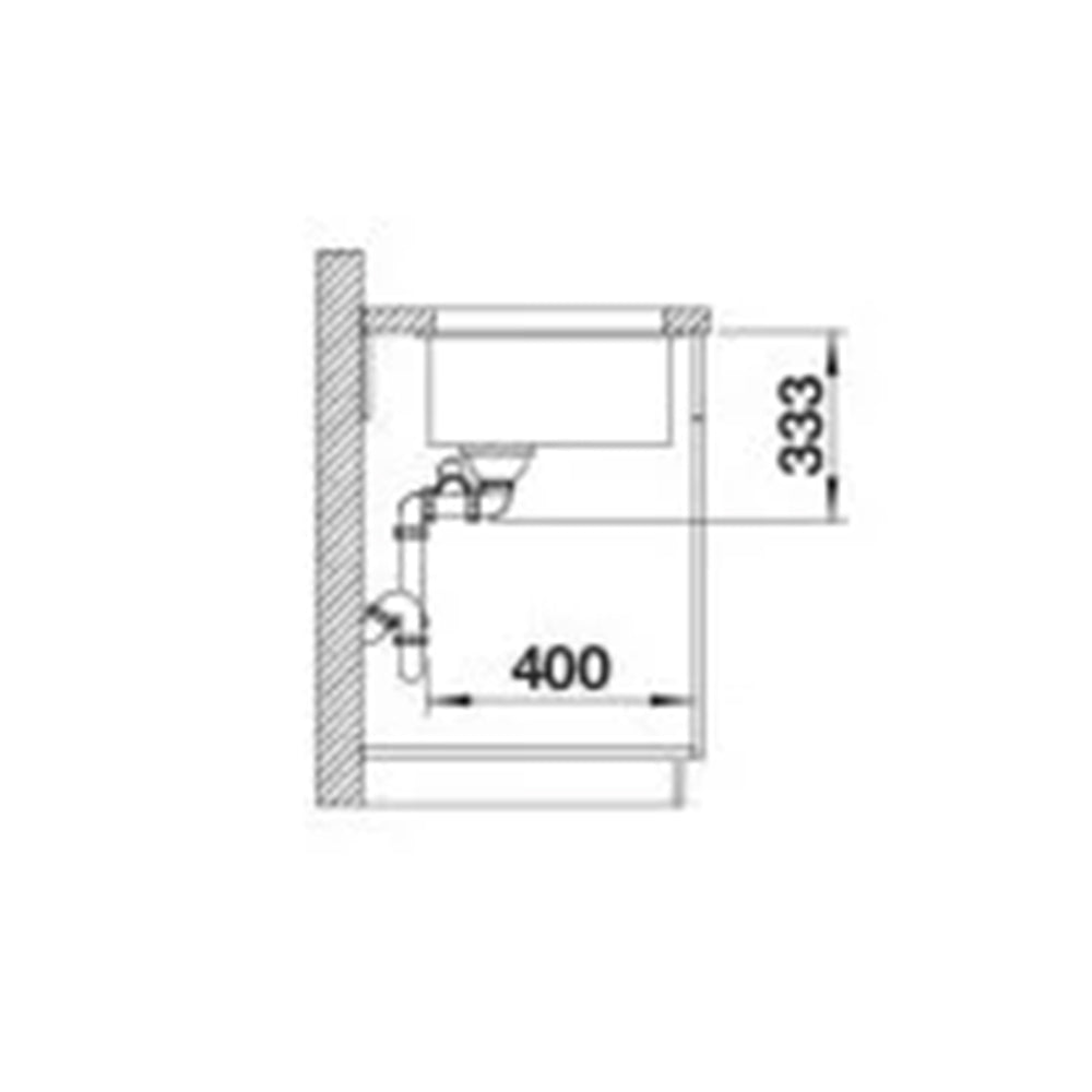 Granitna sudopera Blanco Silgranit ROTAN 340/160-U + drvena daska - 525x400x190