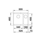 Granitna sudopera Blanco Silgranit ROTAN 340/160-U + drvena daska - 525x400x190