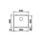 Granitna sudopera Blanco Silgranit ROTAN 500-U + drvena daska - 500x400x190