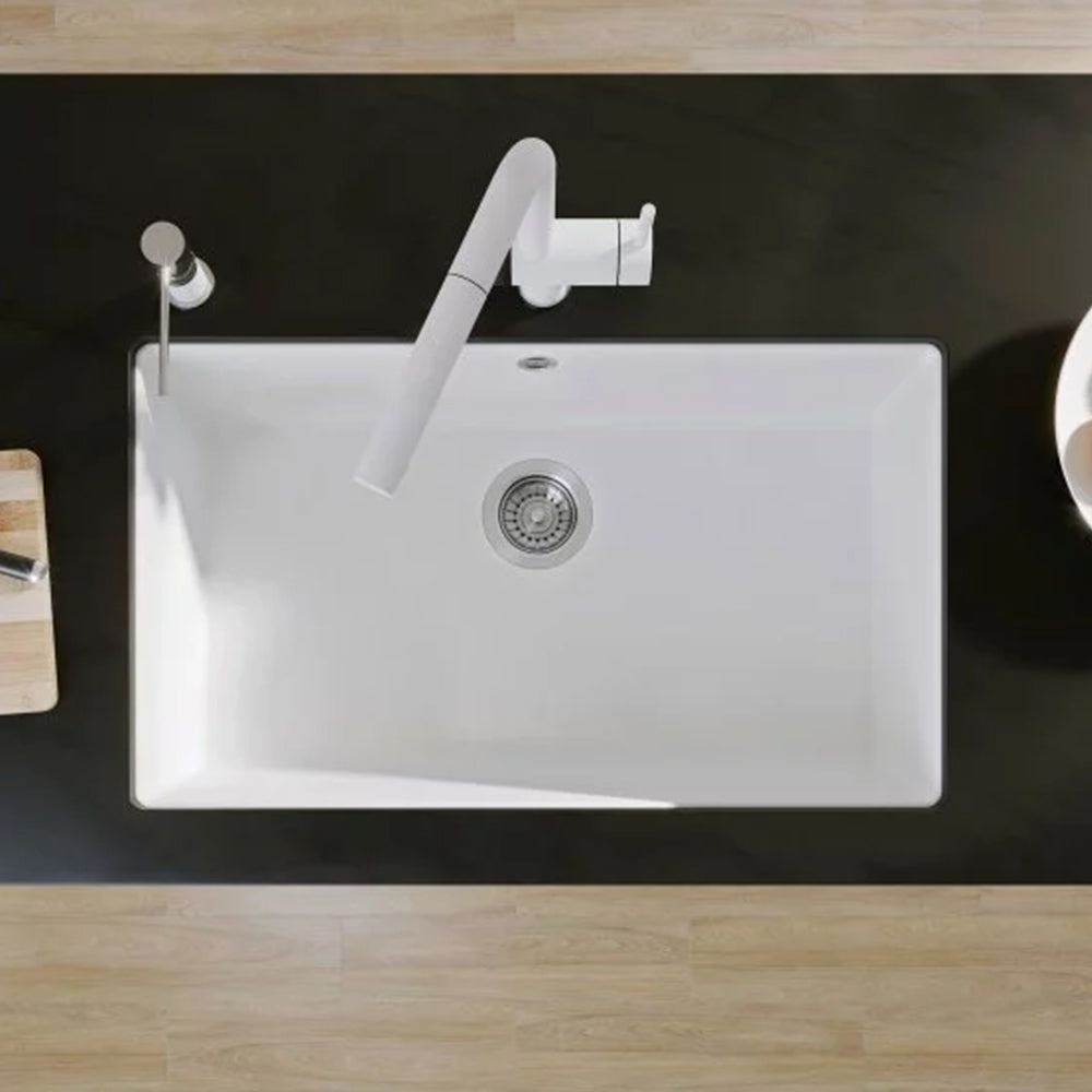 Granitna sudopera Blanco Silgranit ROTAN 700-U + drvena daska - 700x400x190