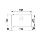 Granitna sudopera Blanco Silgranit ROTAN 700-U + drvena daska - 700x400x190