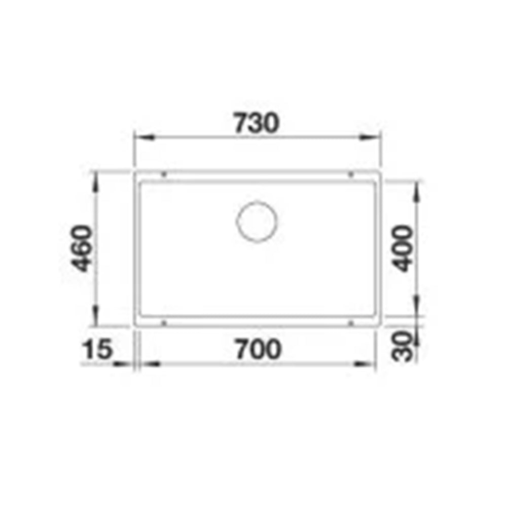 Granitna sudopera Blanco Silgranit ROTAN 700-U + drvena daska - 700x400x190