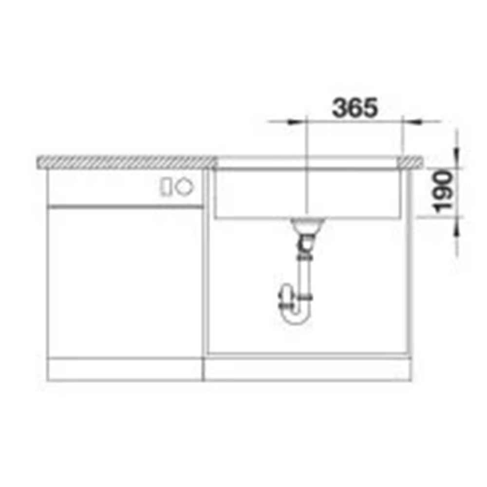 Granitna sudopera Blanco Silgranit ROTAN 700-U + drvena daska - 700x400x190