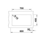 Granitna sudopera Blanco Silgranit ROTAN 700-U + drvena daska - 700x400x190