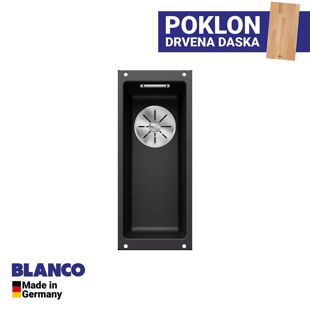 Granitna sudopera Blanco Silgranit SUBLINE 160-U + drvena daska - 160x400x130