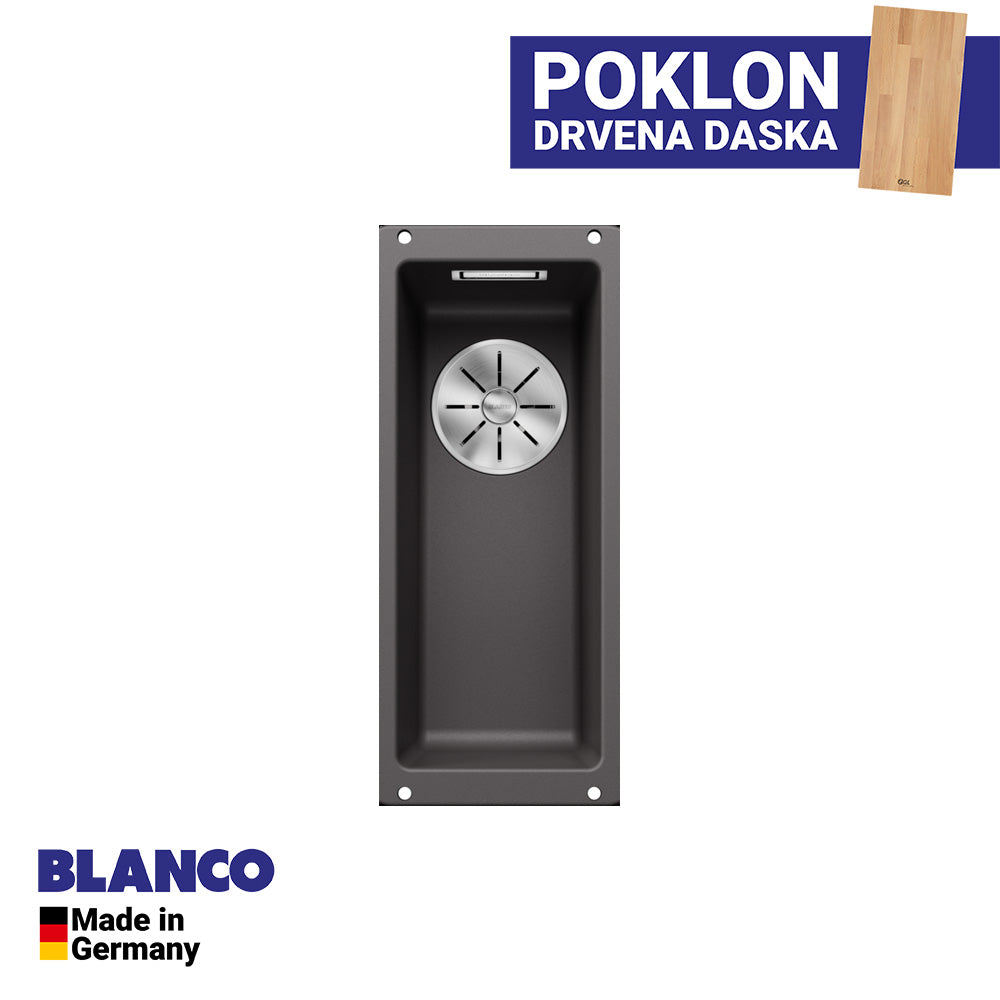 Granitna sudopera Blanco Silgranit SUBLINE 160-U + drvena daska - 160x400x130