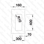 Granitna sudopera Blanco Silgranit SUBLINE 160-U + drvena daska - 160x400x130