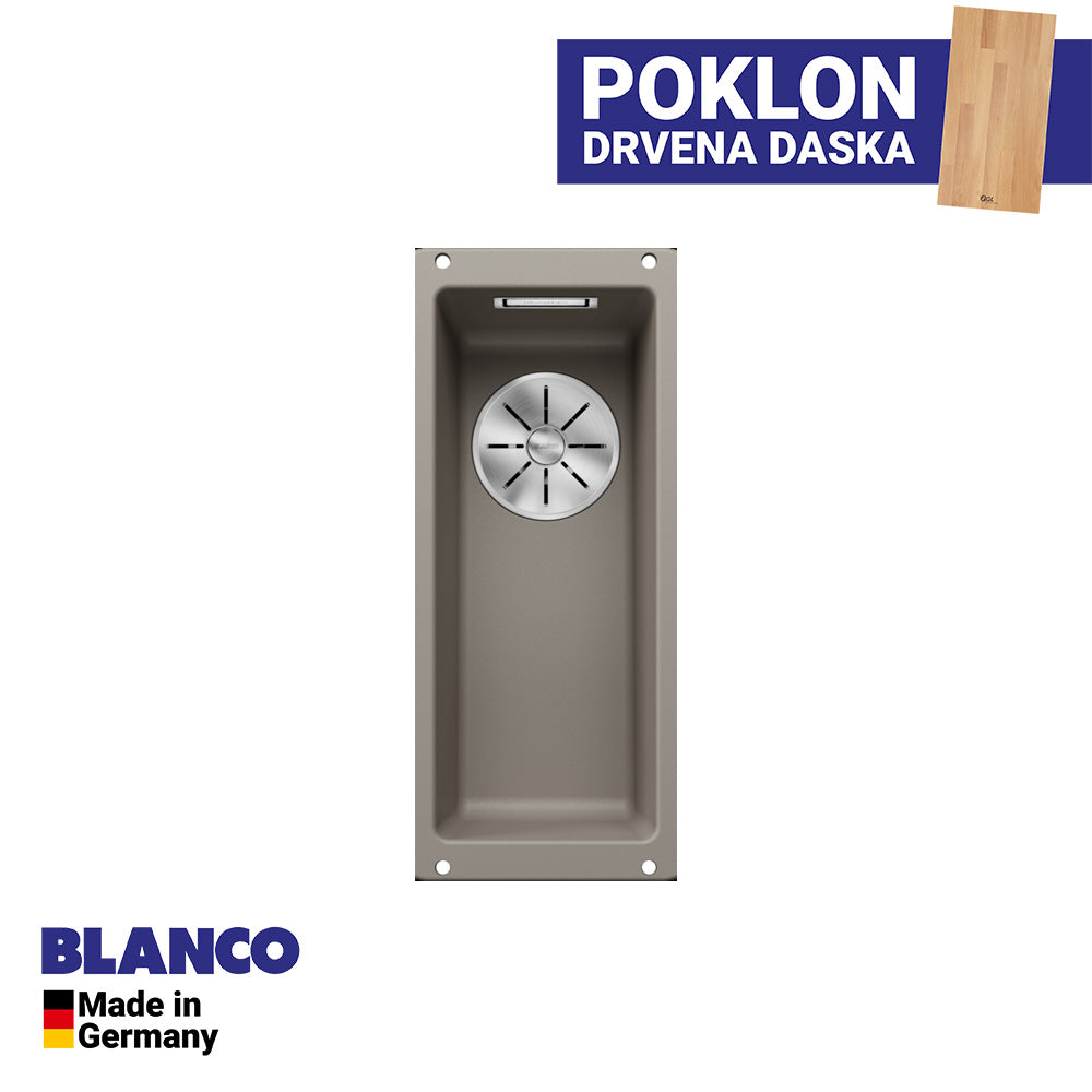 Granitna sudopera Blanco Silgranit SUBLINE 160-U + drvena daska - 160x400x130