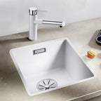 Granitna sudopera Blanco Silgranit SUBLINE 320-F + drvena daska - 347x427x190