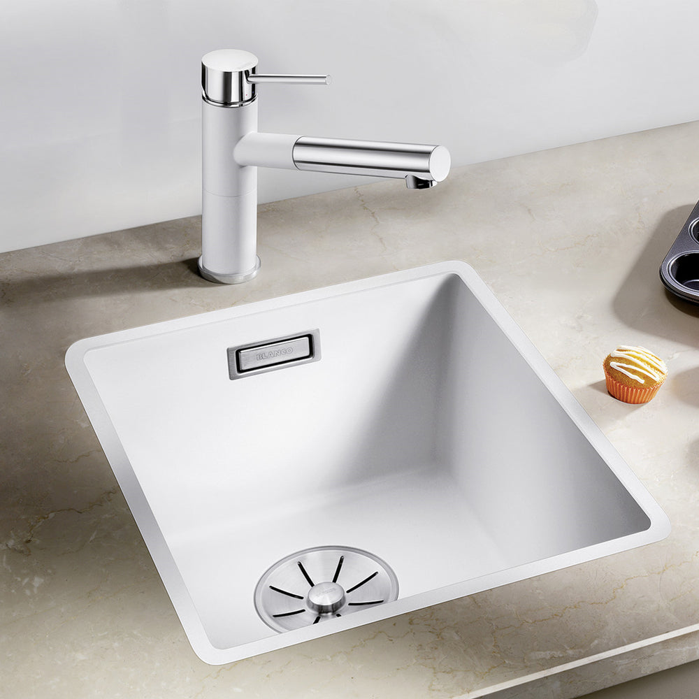 Granitna sudopera Blanco Silgranit SUBLINE 320-F + drvena daska - 347x427x190