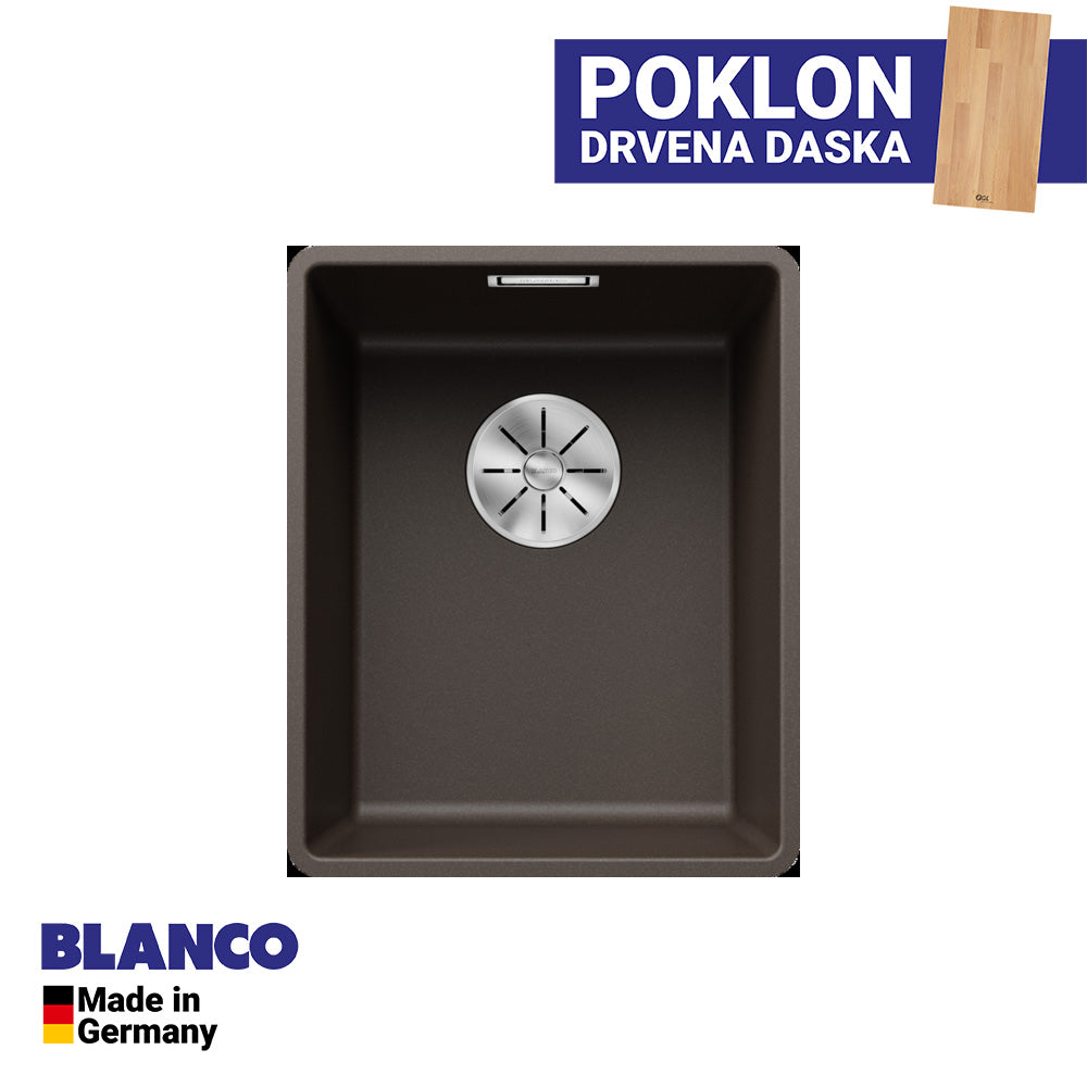 Granitna sudopera Blanco Silgranit SUBLINE 320-F + drvena daska - 347x427x190