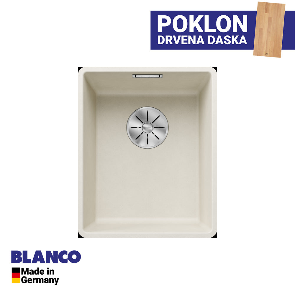 Granitna sudopera Blanco Silgranit SUBLINE 320-F + drvena daska - 347x427x190