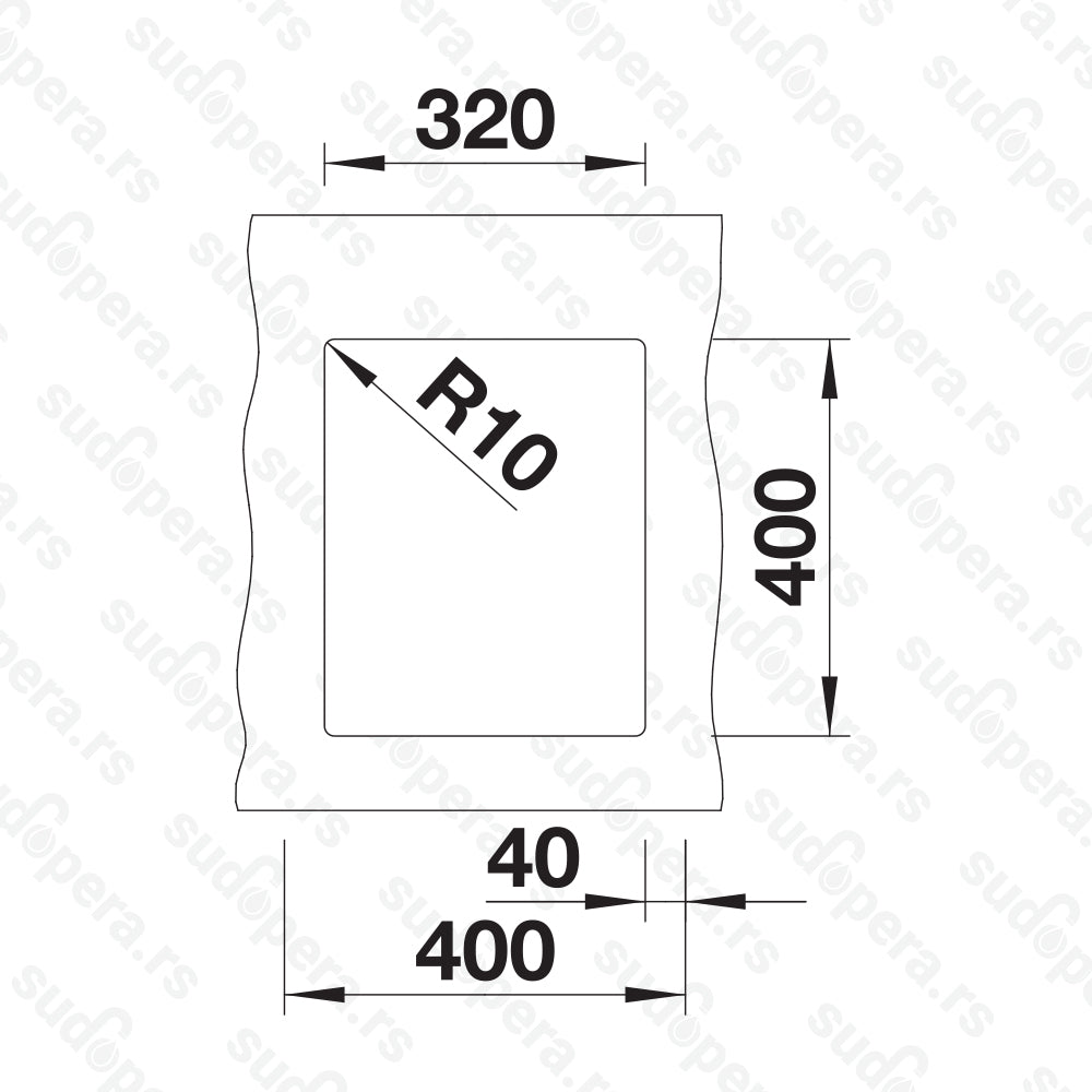 Granitna sudopera Blanco Silgranit SUBLINE 320-U + drvena daska - 320x400x190