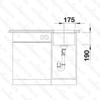 Granitna sudopera Blanco Silgranit SUBLINE 320-U + drvena daska - 320x400x190