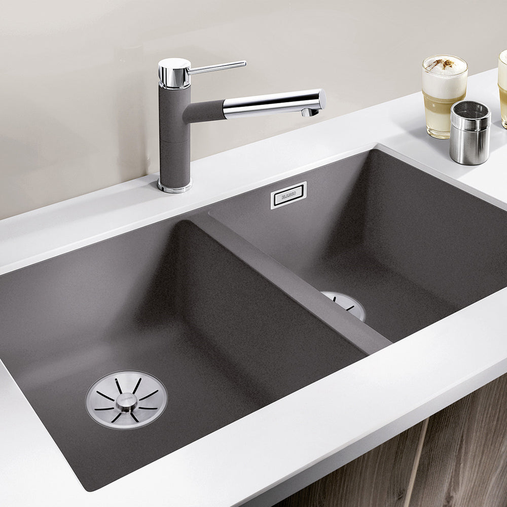 Granitna sudopera Blanco Silgranit SUBLINE 350/350-U + drvena daska - 725x400x200