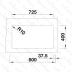 Granitna sudopera Blanco Silgranit SUBLINE 350/350-U + drvena daska - 725x400x200