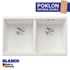 Granitna sudopera Blanco Silgranit SUBLINE 350/350-U + drvena daska - 725x400x200