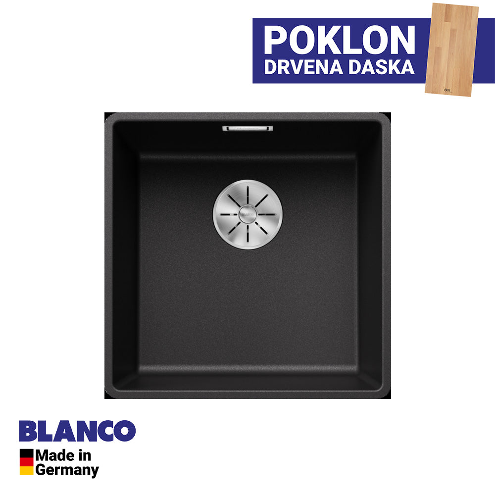 Granitna sudopera Blanco Silgranit SUBLINE 400-F + drvena daska - 427x427x190