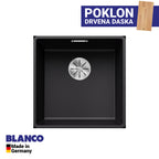 Granitna sudopera Blanco Silgranit SUBLINE 400-F + drvena daska - 427x427x190