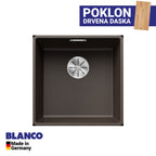Granitna sudopera Blanco Silgranit SUBLINE 400-F + drvena daska - 427x427x190