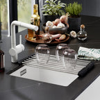 Granitna sudopera Blanco Silgranit SUBLINE 400-U + drvena daska - 400x400x190