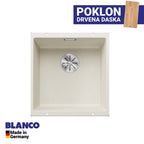 Granitna sudopera Blanco Silgranit SUBLINE 400-U + drvena daska - 400x400x190