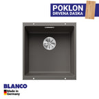 Granitna sudopera Blanco Silgranit SUBLINE 400-U + drvena daska - 400x400x190