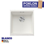Granitna sudopera Blanco Silgranit SUBLINE 400-U + drvena daska - 400x400x190