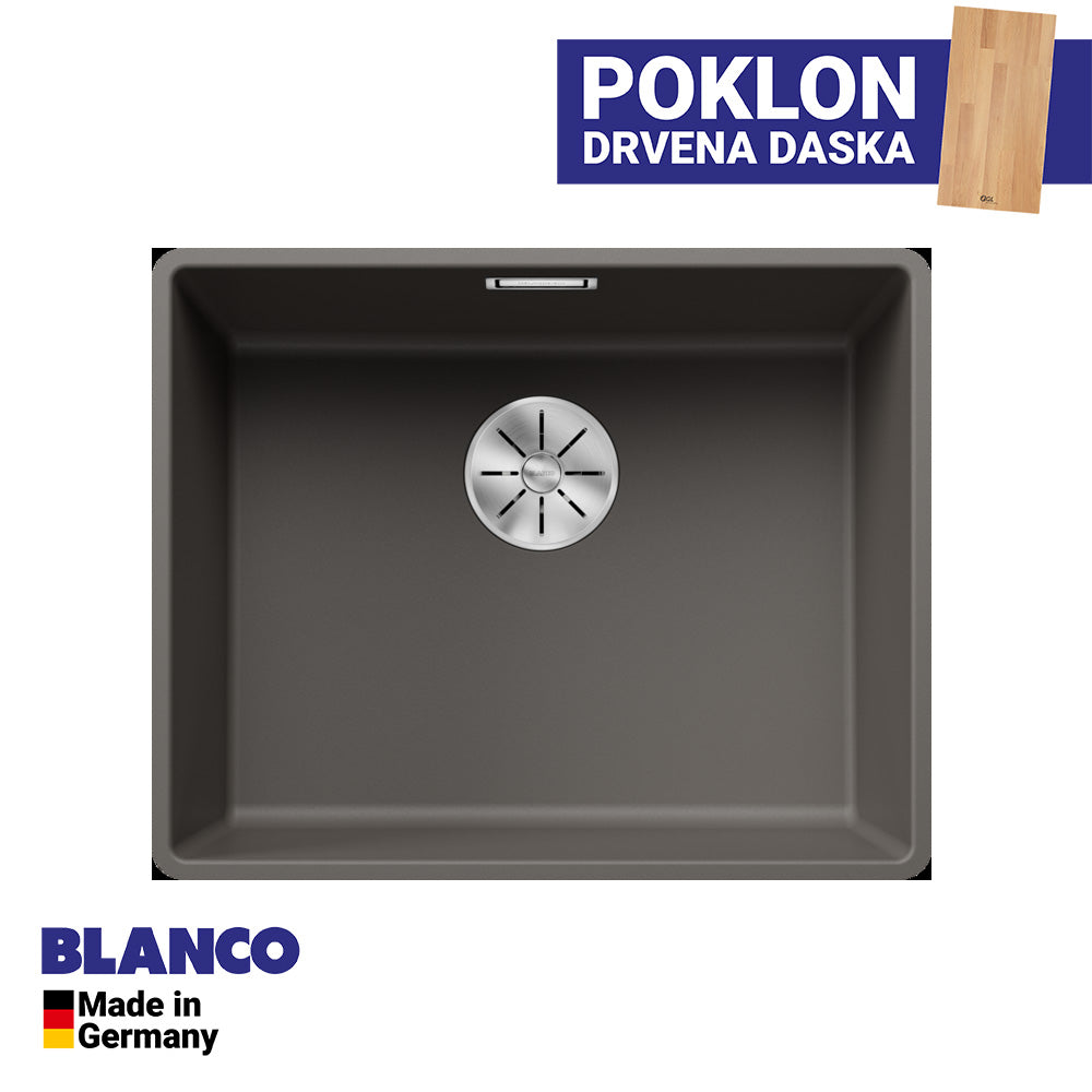 Granitna sudopera Blanco Silgranit SUBLINE 500-F + drvena daska - 527x427x190
