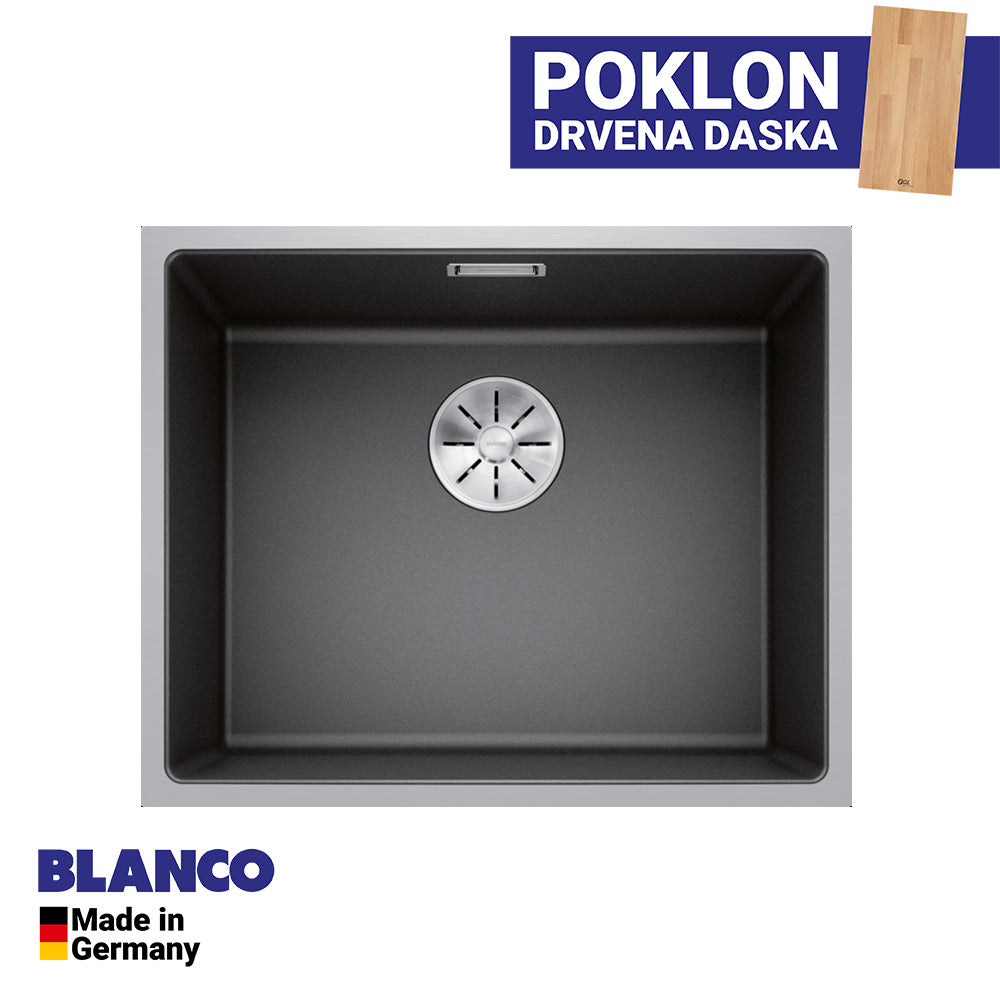 Granitna sudopera Blanco Silgranit SUBLINE 500-IF SteelFrame + drvena daska - 543x443x190