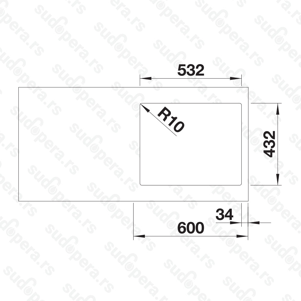 Granitna sudopera Blanco Silgranit SUBLINE 500-IF SteelFrame + drvena daska - 543x443x190