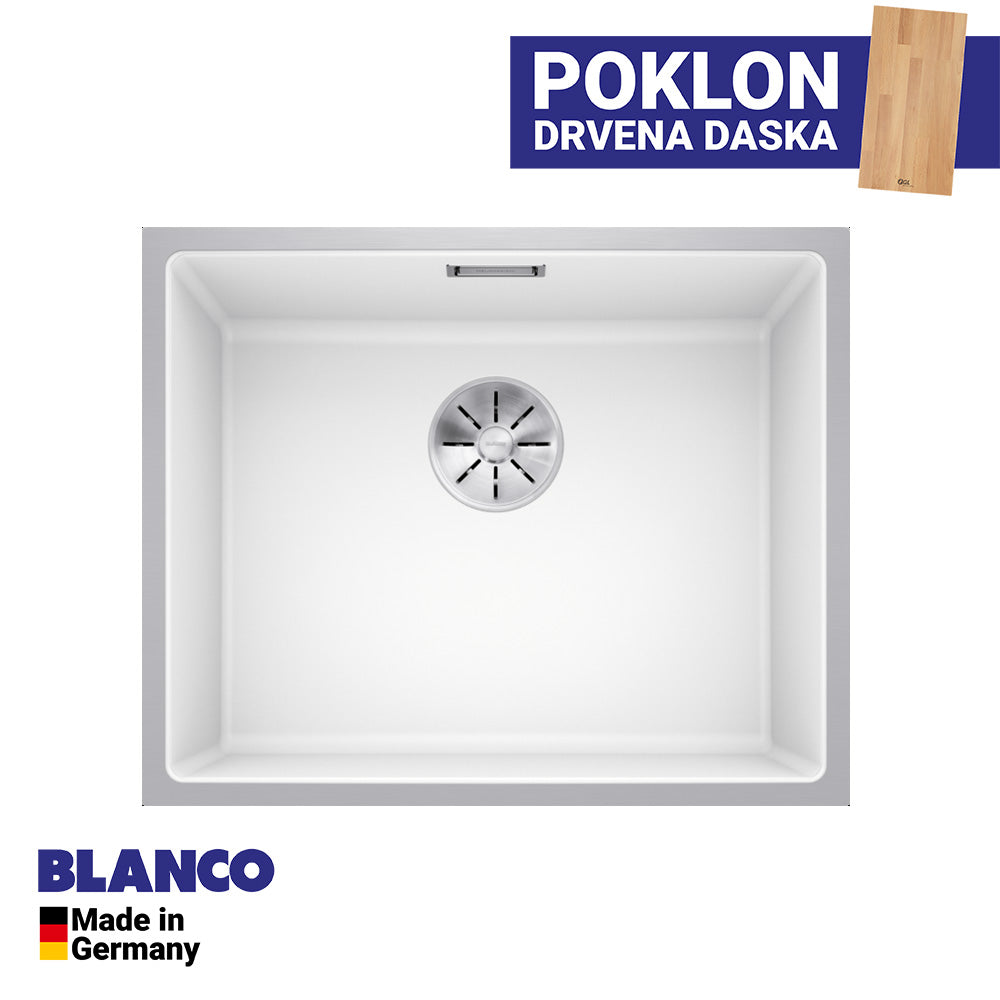 Granitna sudopera Blanco Silgranit SUBLINE 500-IF SteelFrame + drvena daska - 543x443x190