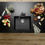 Granitna sudopera Blanco Silgranit SUBLINE 500-U + drvena daska - 500x400x190