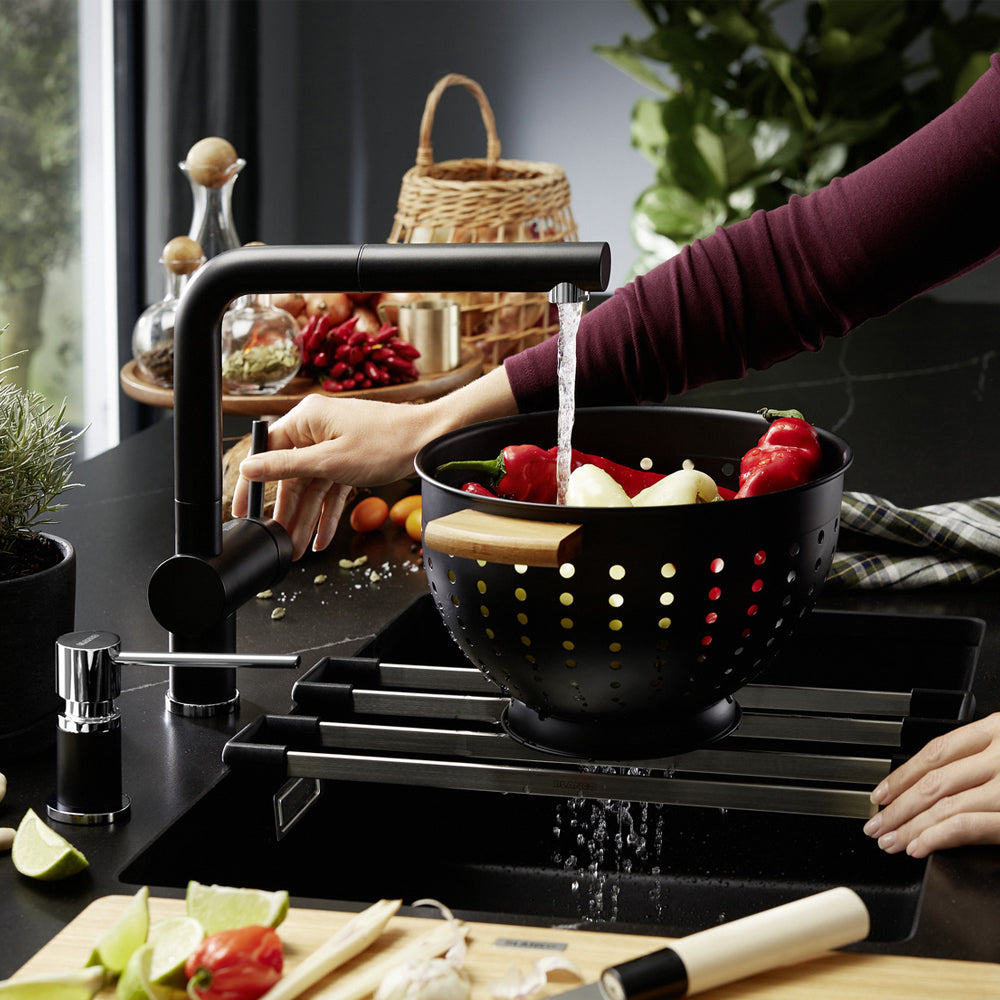 Granitna sudopera Blanco Silgranit SUBLINE 500-U + drvena daska - 500x400x190