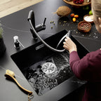 Granitna sudopera Blanco Silgranit SUBLINE 500-U + drvena daska - 500x400x190