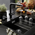 Granitna sudopera Blanco Silgranit SUBLINE 500-U + drvena daska - 500x400x190